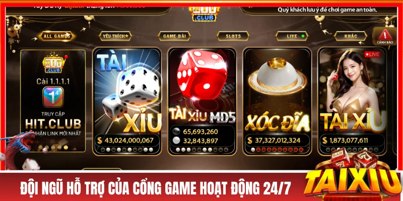 HITCLUB - Sân Chơi Đổi Thưởng Hot Hit, Nổ Hũ Kiếm Tiền Tỷ! Đội ngũ hỗ trợ của sân chơi tài xỉu hoạt động 24/7