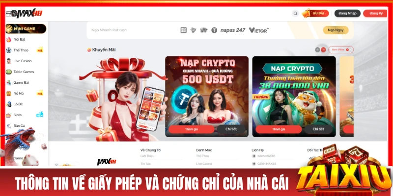Thông tin về giấy phép và chứng chỉ của nhà cái