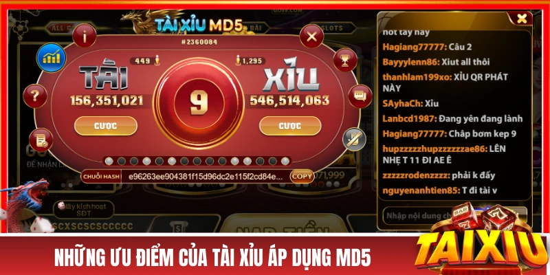 Tài Xỉu MD5 - Phiên Bản Tài Xỉu Online Đáng Tin Cậy Top 1 Những ưu điểm của tài xỉu áp dụng MD5